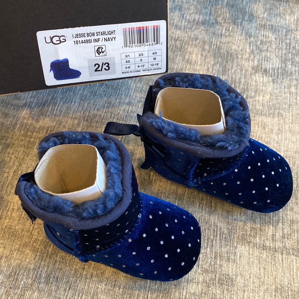 UGG Jesse Bow Starlight size 6-12 months